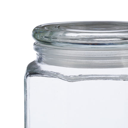 set of 6 storage jars with lids 1300 ml