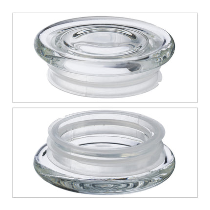 set of 6 storage jars with lids 1650 ml