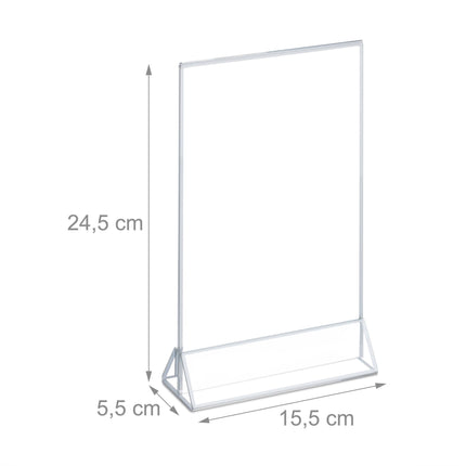 set of 6 table stands DIN A5