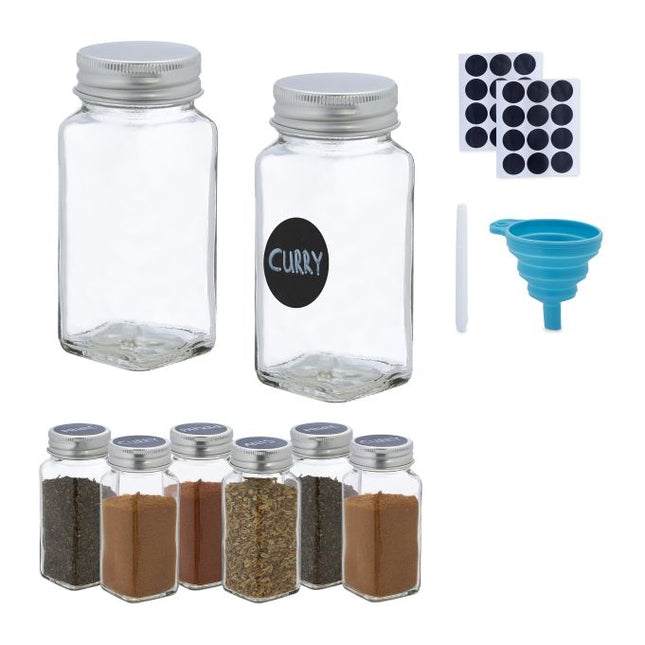 set of 8 spice jars