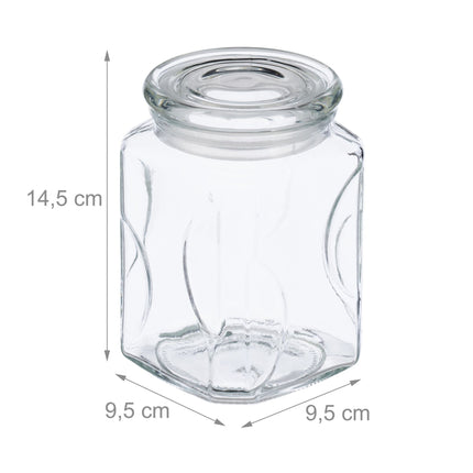set of 8 storage jars with lids 750 ml