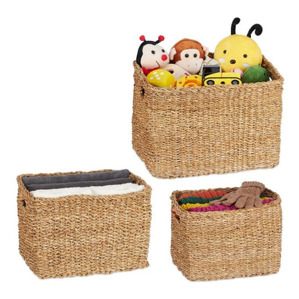 storage basket in 3 parts made of seaweed