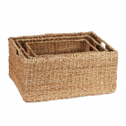 storage basket in 3 parts made of seaweed