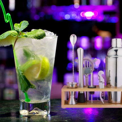 the 10-piece cocktail set with stand
