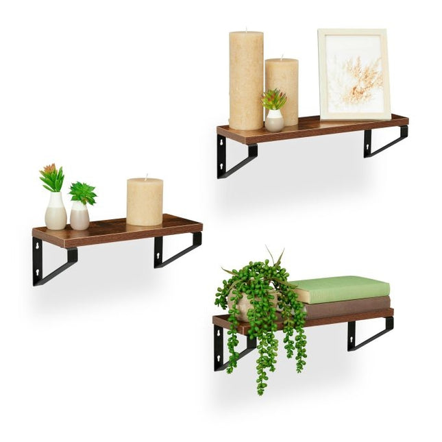 wall shelf set of 3 Industrial